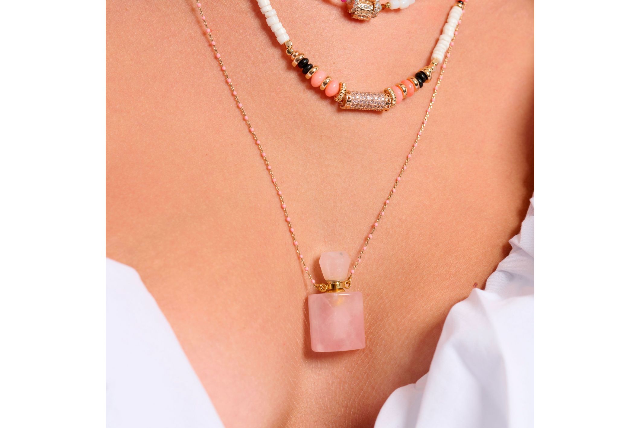 Hipanema Necklace Humey Pink