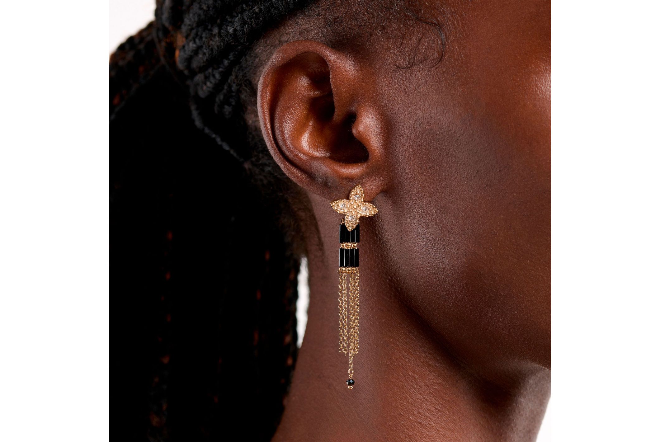 Hipanema Boucles d'oreilles Alabaster Noir