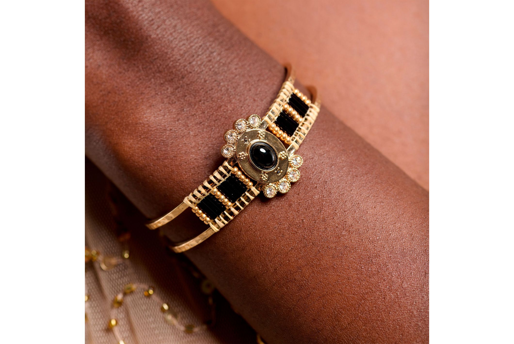 Hipanema Bracelet Brillant Noir