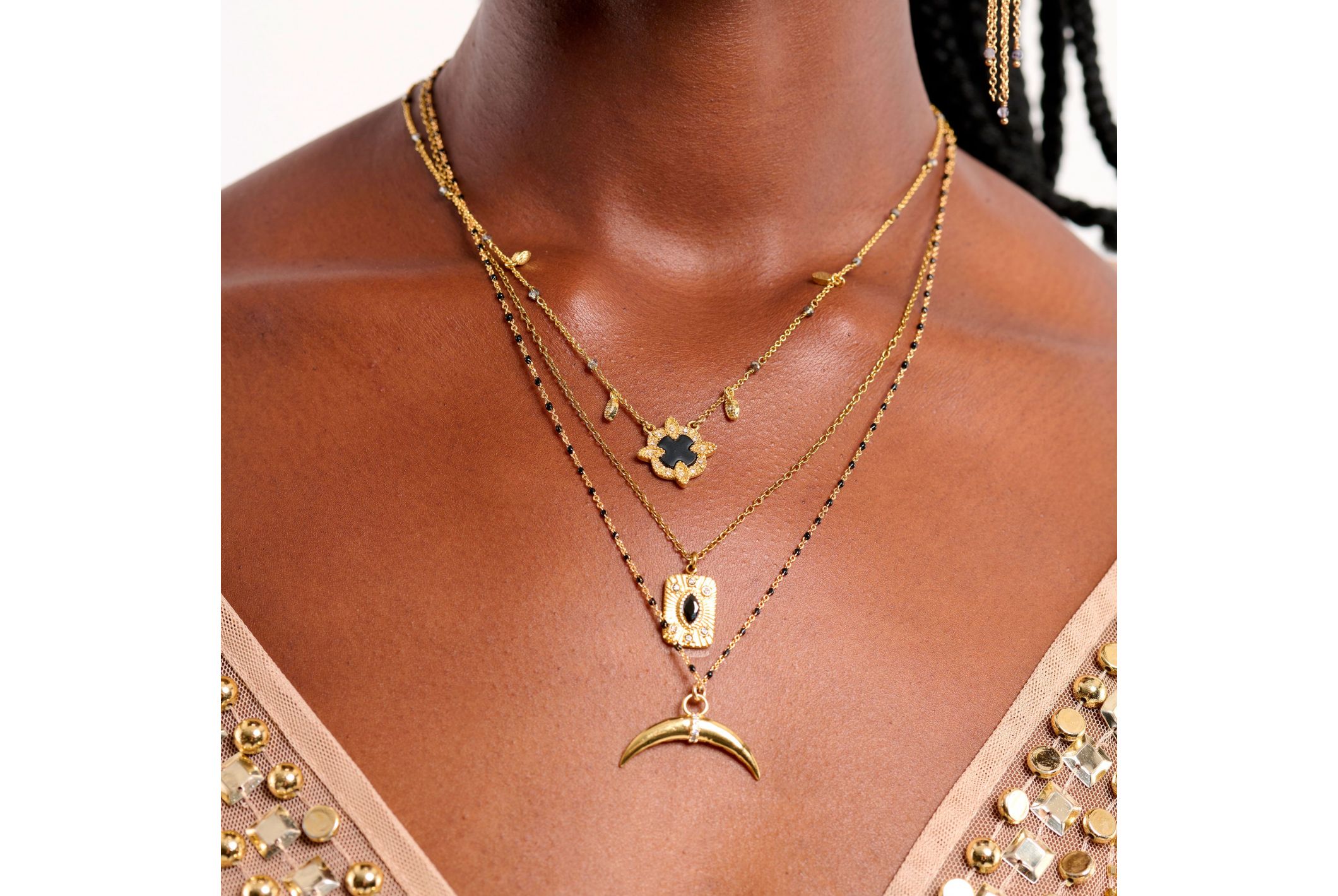 Hipanema Necklace Moonette Black