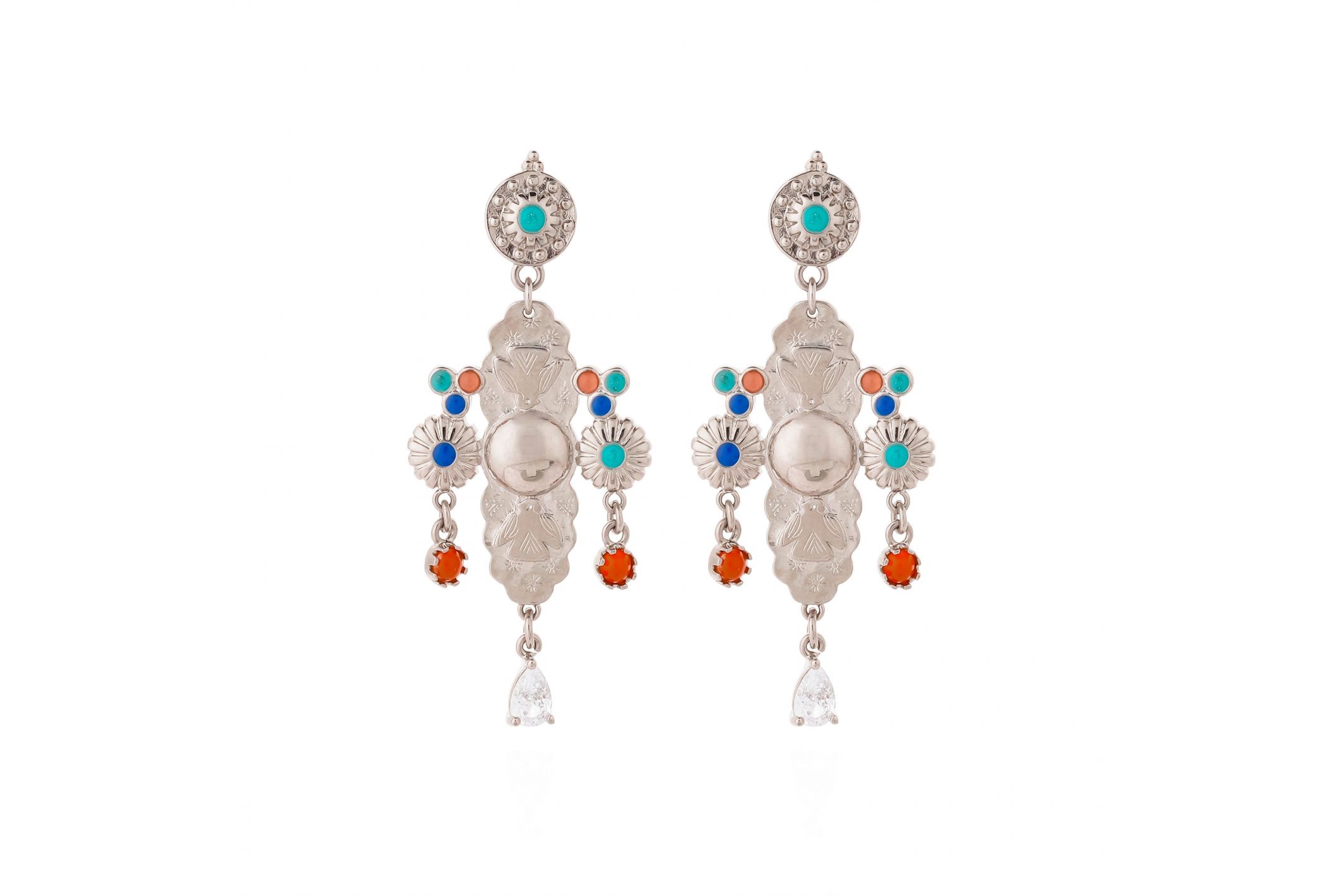 Hipanema Boucles d'oreilles Santo Argenté