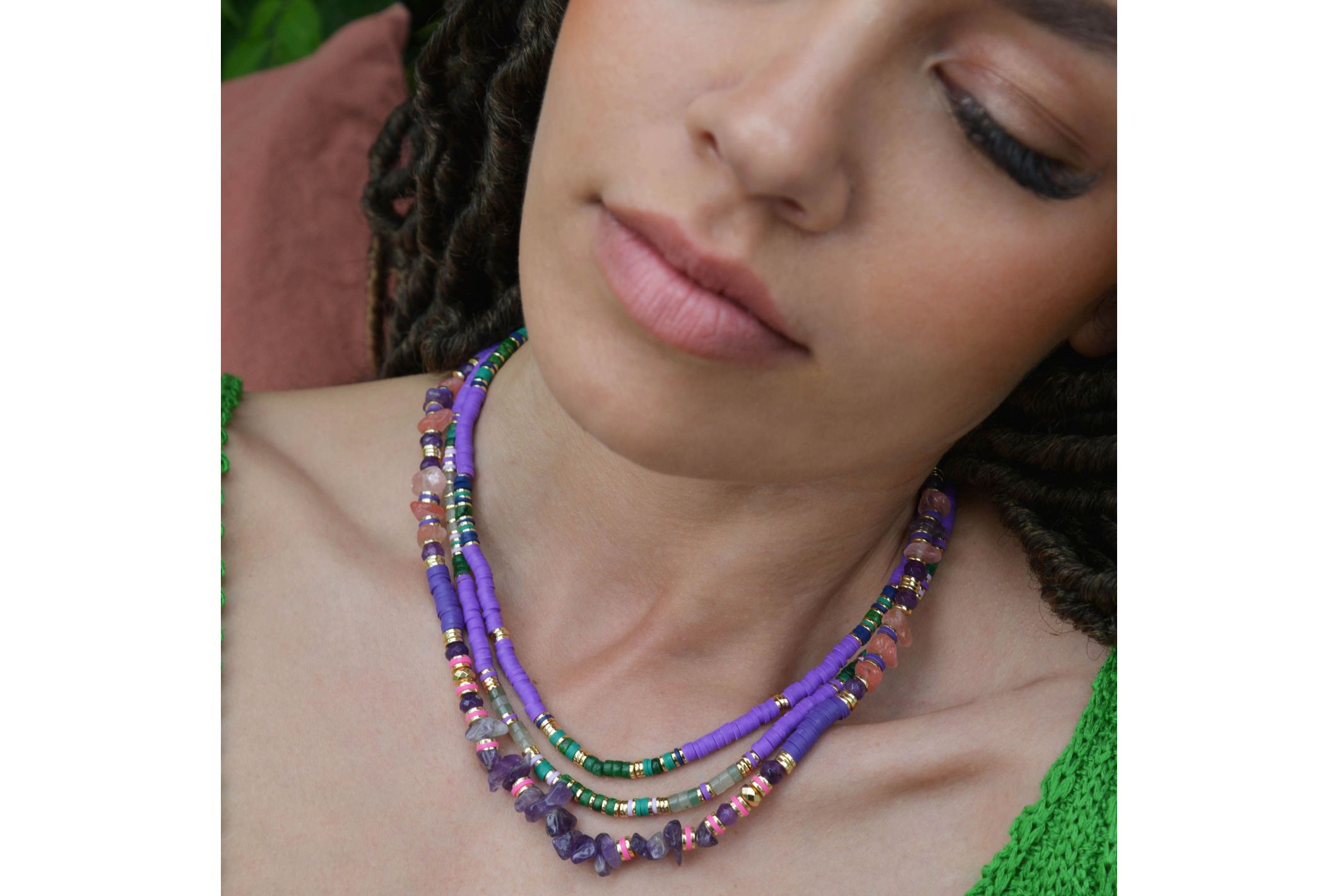 Hipanema Necklace Trion Purple