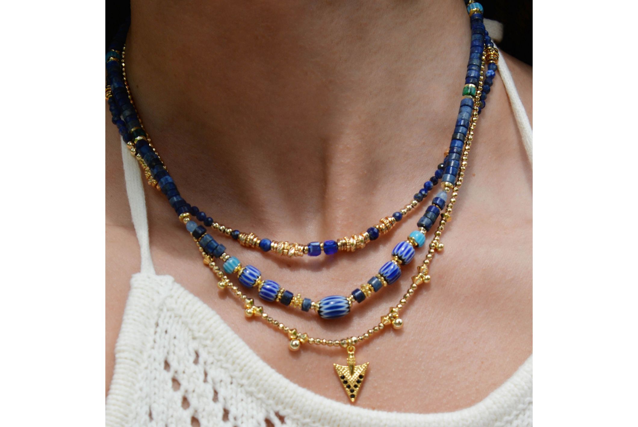 Hipanema Necklace Trion Blue