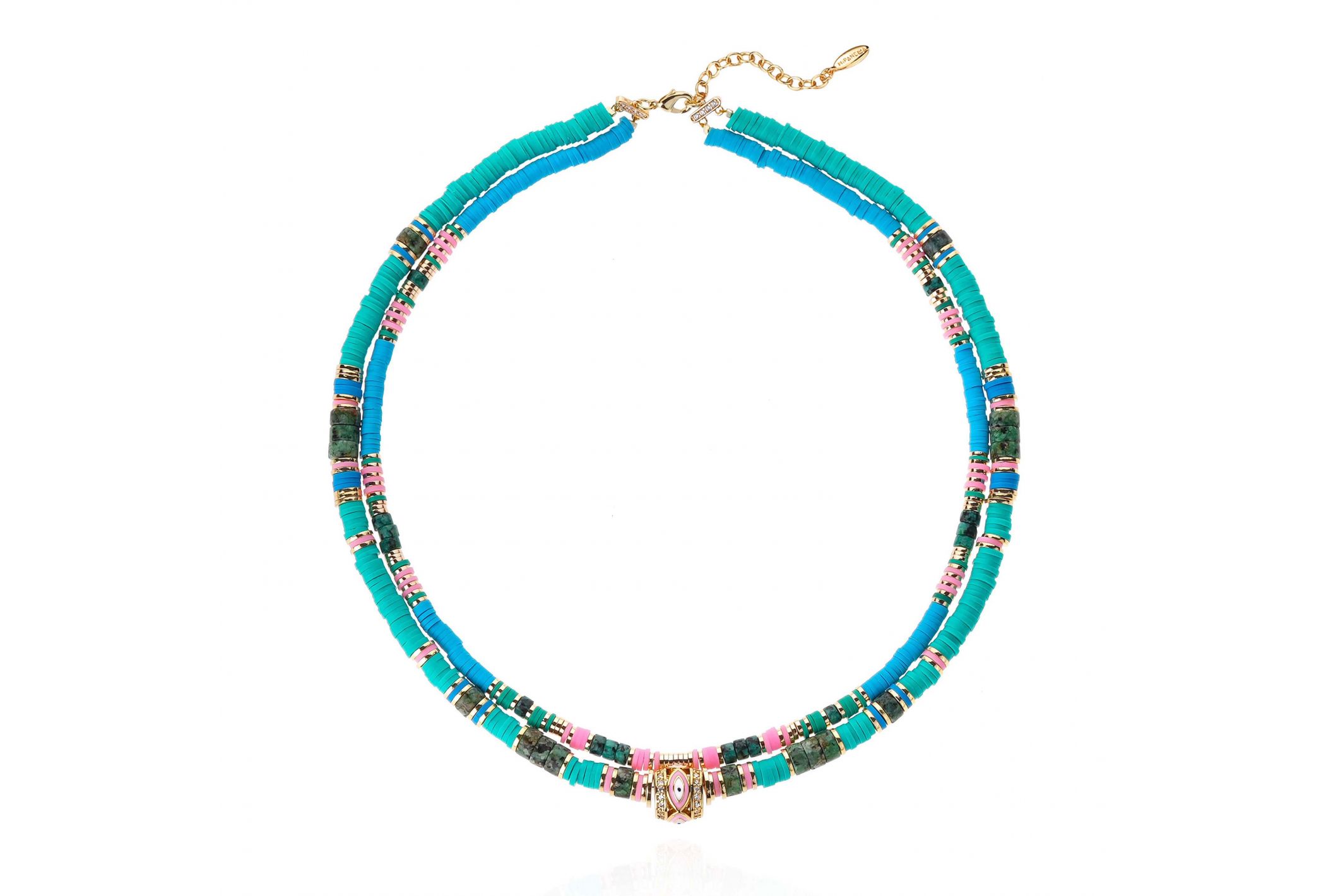 Hipanema Collier Twinsy Bleu