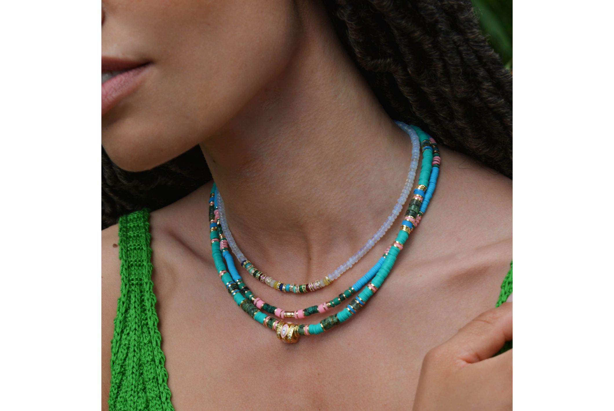 Hipanema Necklace Twinsy Blue