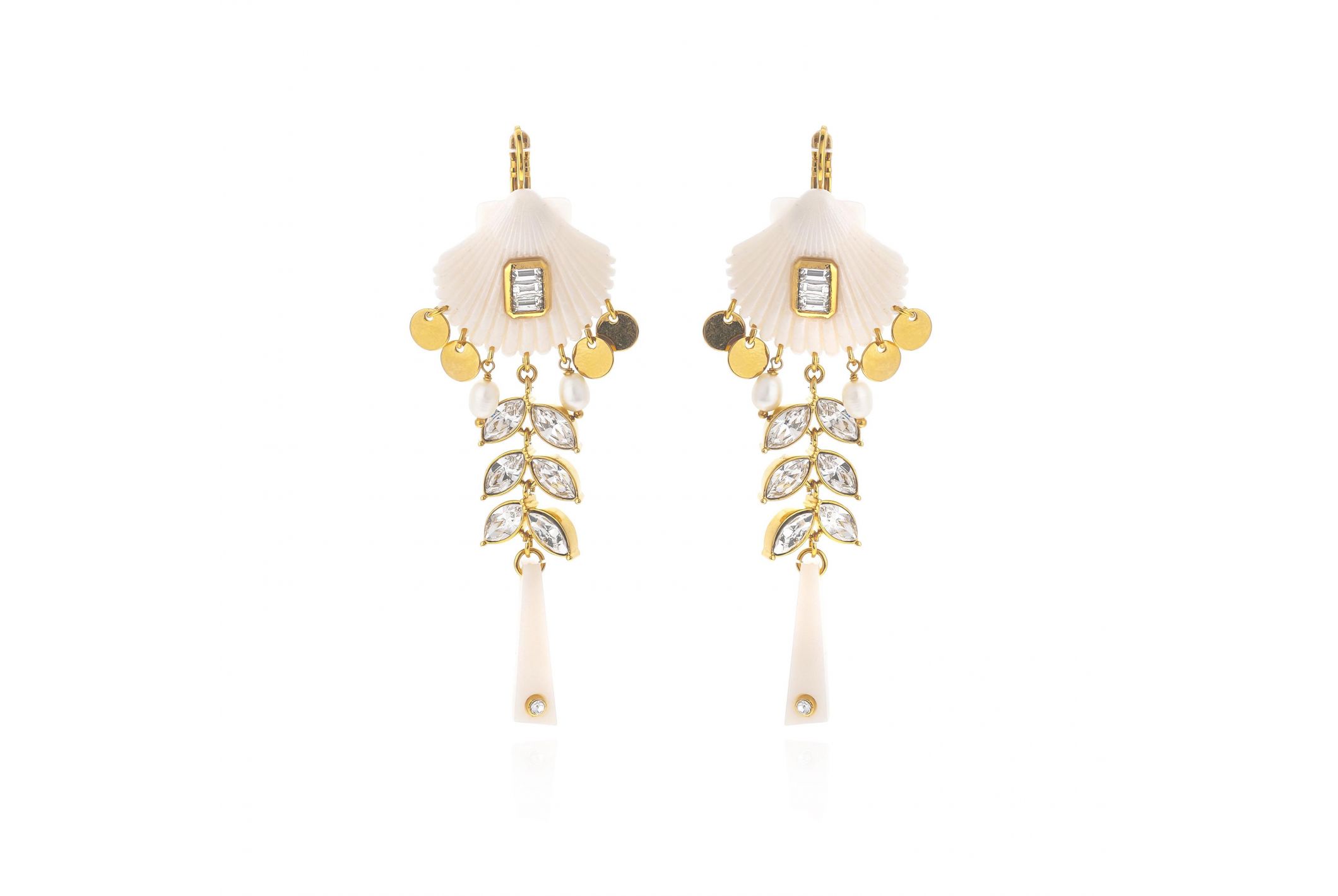 Hipanema Boucles d'oreilles Coralie Blanc