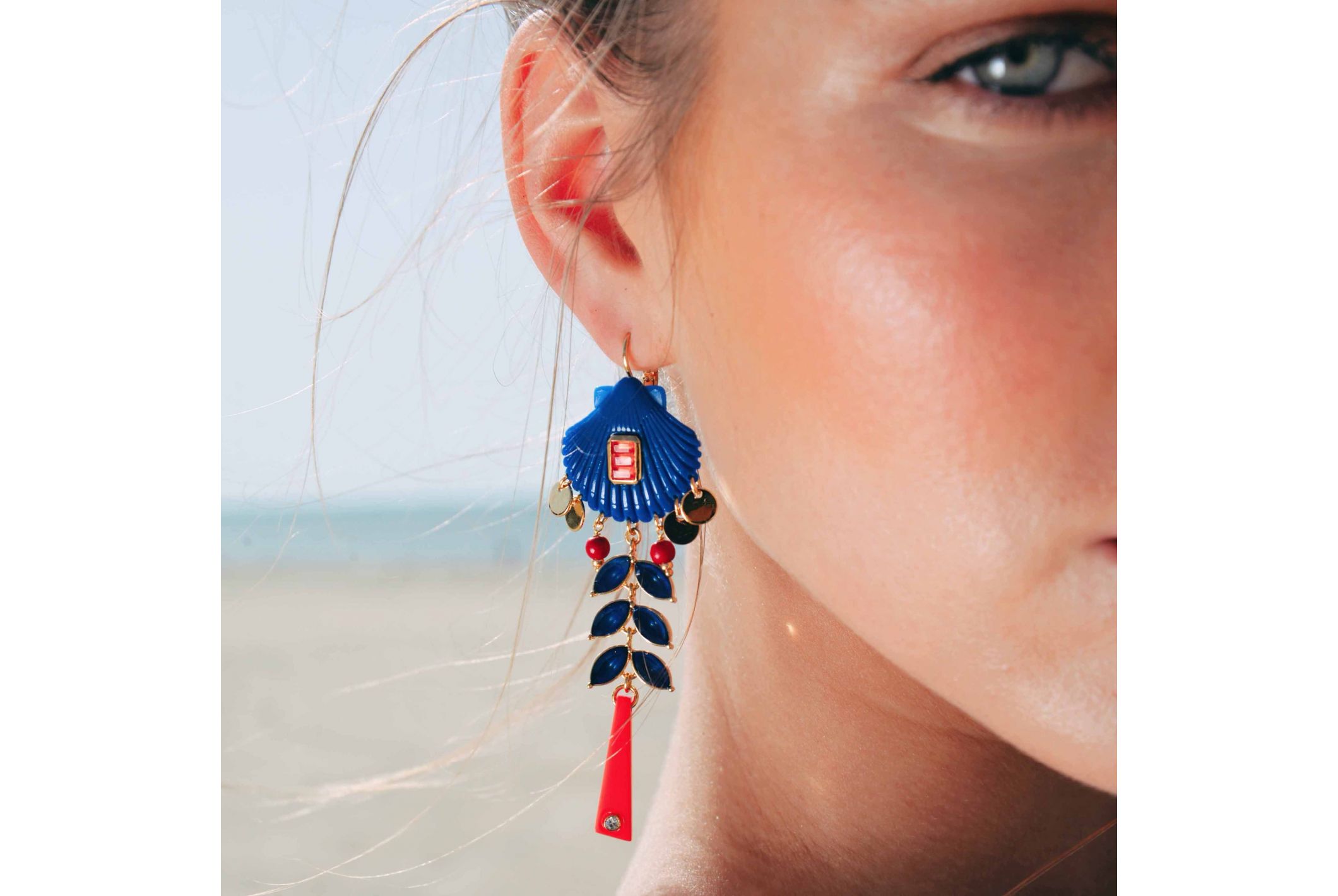 Hipanema Earrings Coralie Bleu indigo