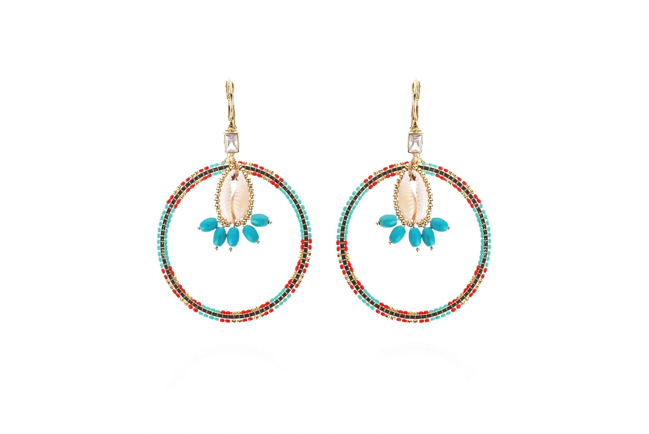 Hipanema Boucles d'oreilles Recif Turquoise