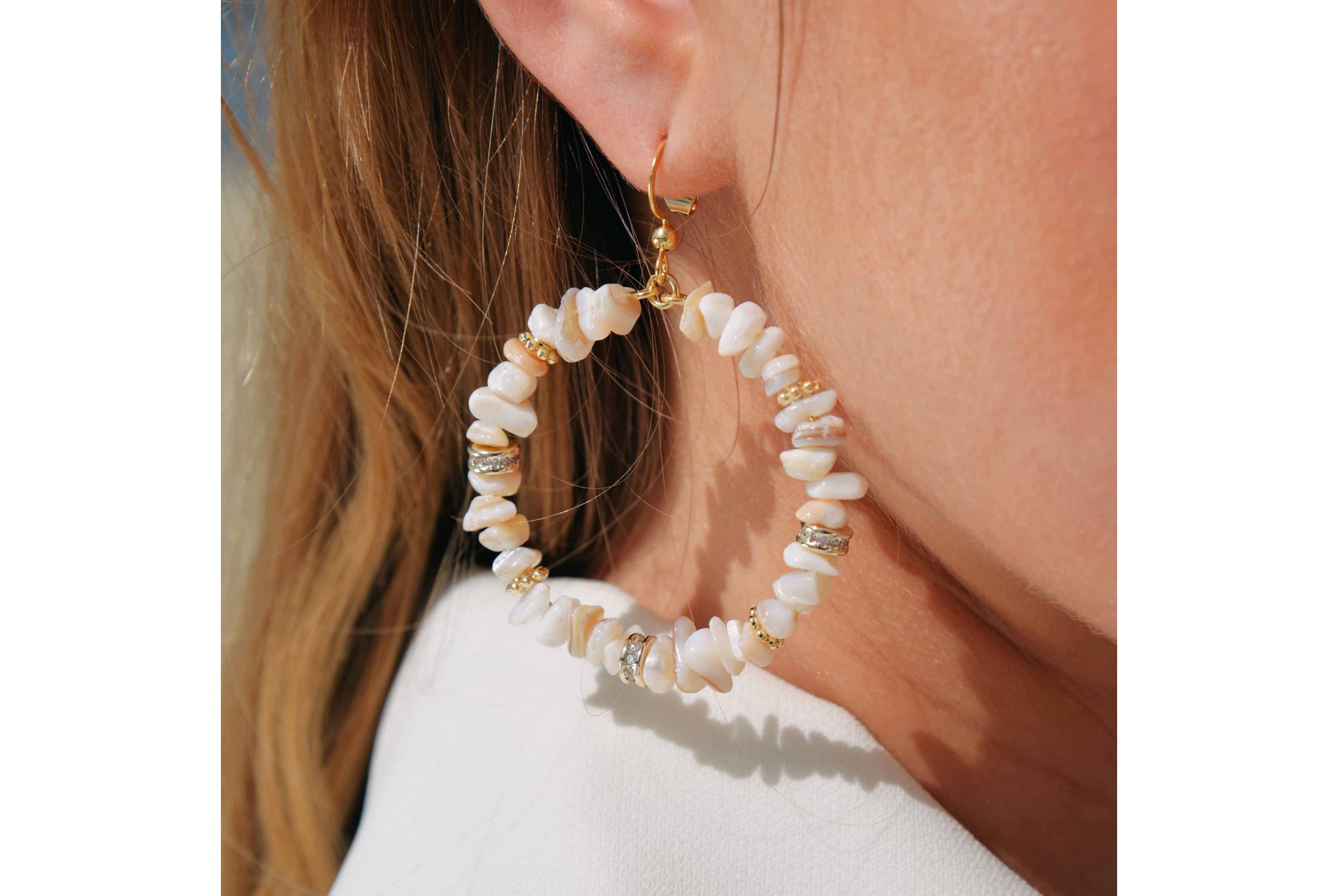 Hipanema Boucles d'oreilles Martinika Blanc