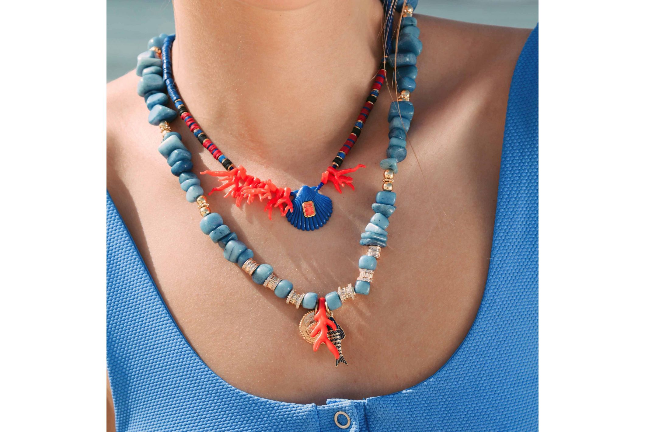 Hipanema Collier Claude Bleu