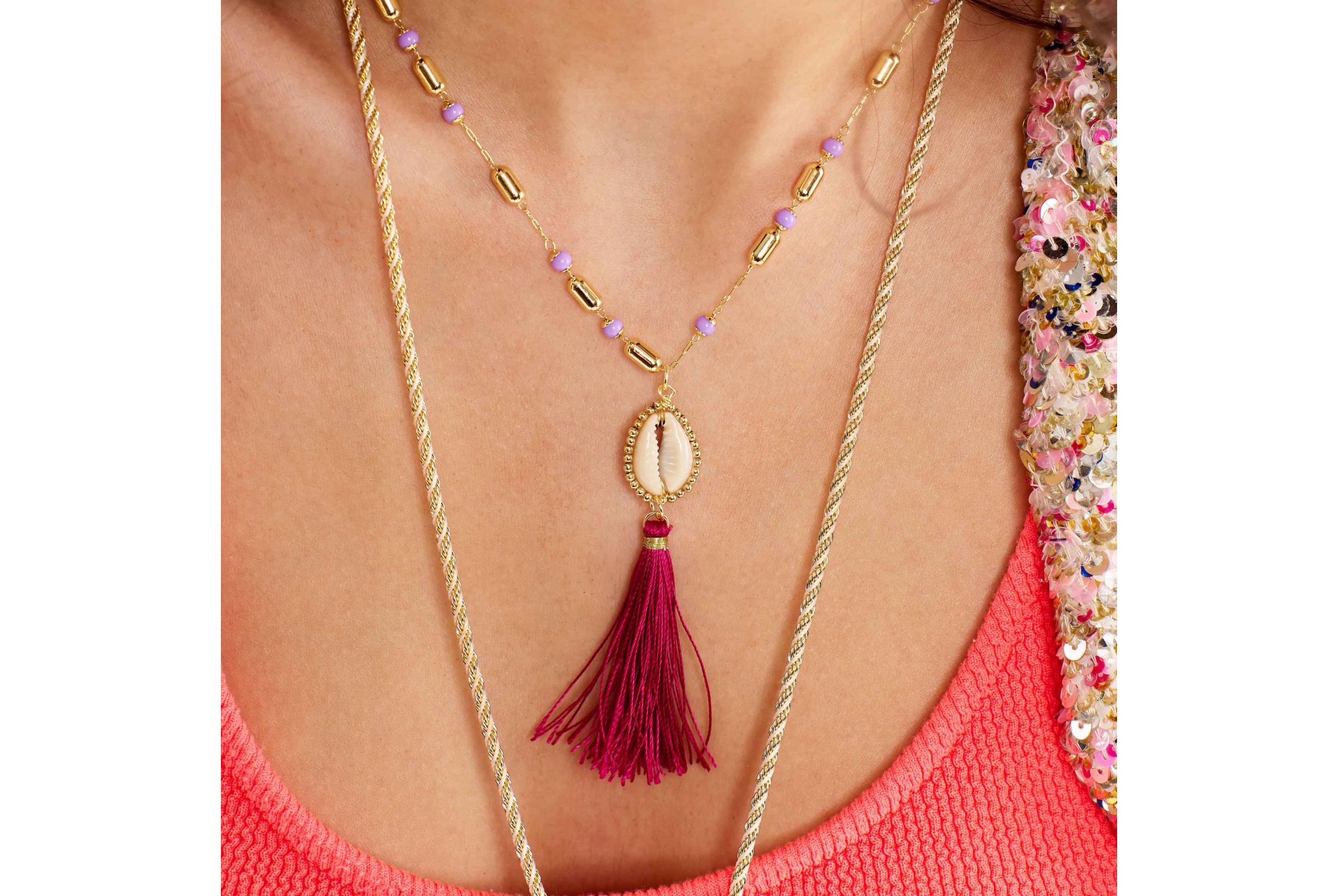 Hipanema Necklace Tamara Purple